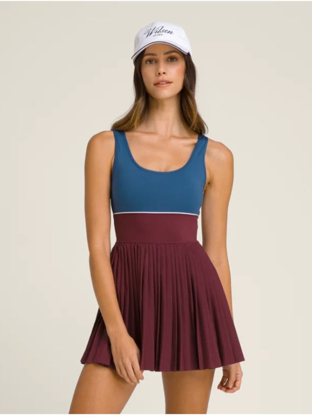 Wilson Sportif Dress Burgundy and Blue